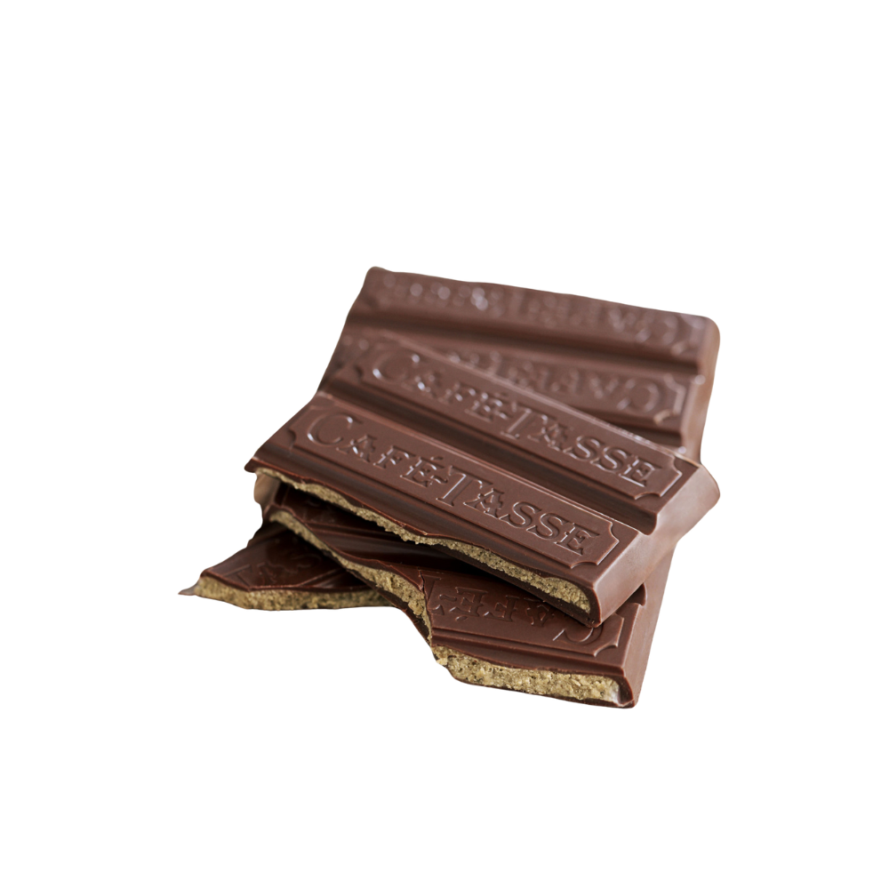 CAFÉ-TASSE Tavoletta di Cioccolato al Latte con Pralinato di Pistacchio e Sale