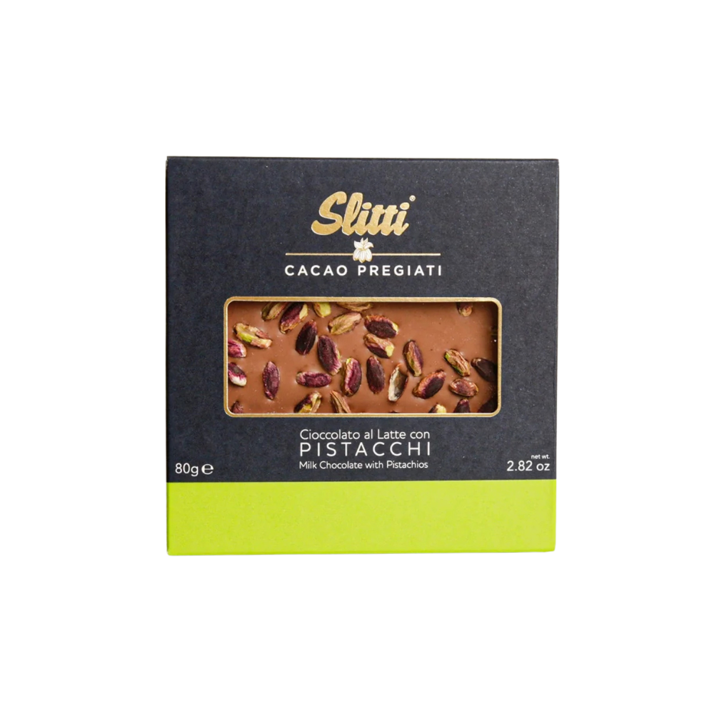 SLITTI Tortina al Cioccolato al Latte Finissimo con Pistacchi di Bronte