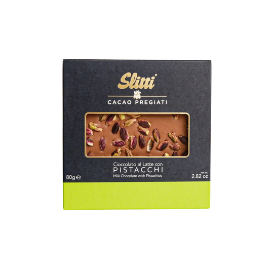 SLITTI Tortina al Cioccolato al Latte Finissimo con Pistacchi di Bronte