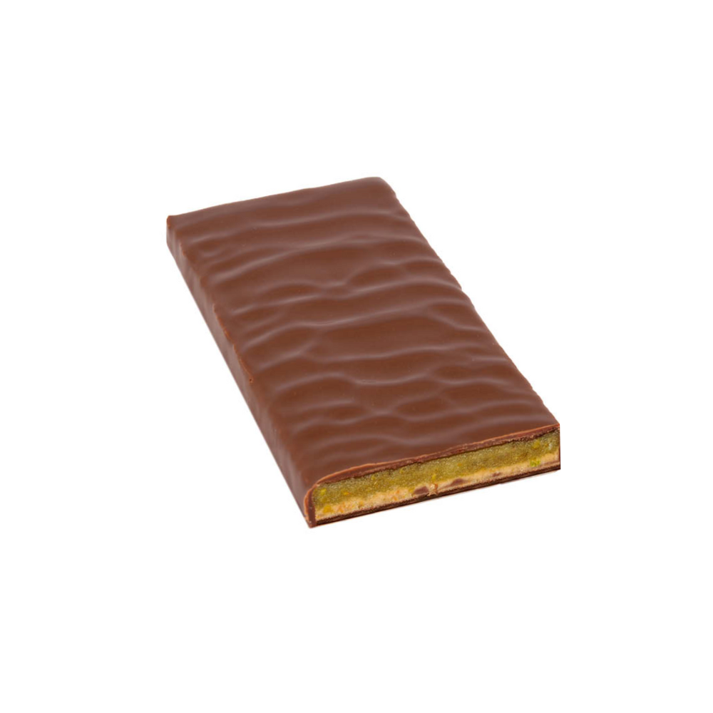 ZOTTER Tavoletta di Cioccolato al Latte 50% con Marzapane e Pistacchi